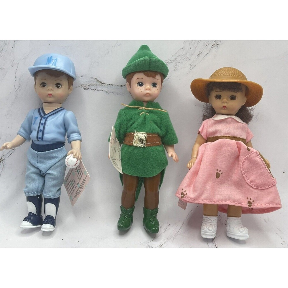 Madam Alexander McDonalds 5" Dolls Team Mates Boy, Peter Pan, & Teddy Bear Doll